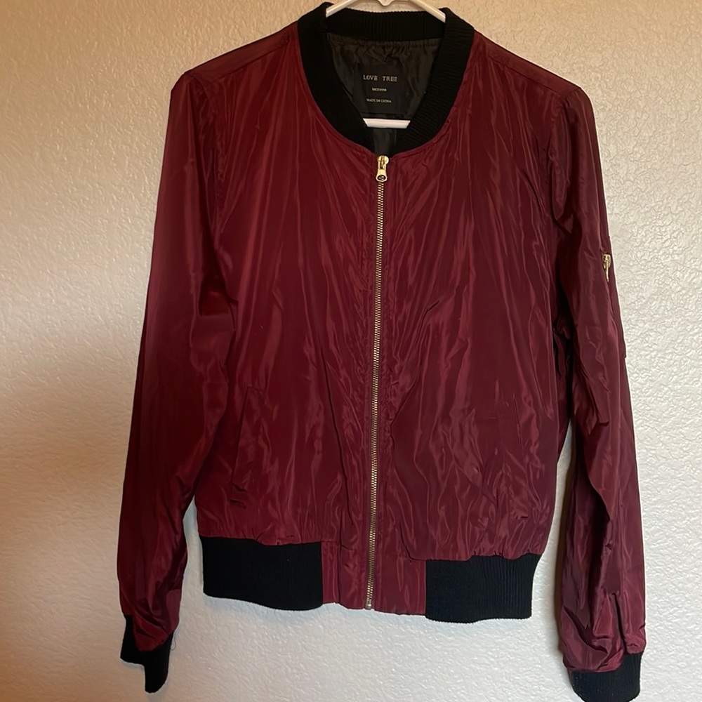WINDSOR || Maroon Bomber Jacket